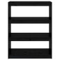 vidaXL Estantería/divisor de espacios madera pino negro 80x30x103,5 cm vidaXL Estantería/divisor de espacios madera pino negro 80x30x103,5 cm
