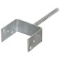 vidaXL Anclajes de valla 6 uds acero galvanizado plateado 12x6x30 cm vidaXL Anclajes de valla 6 uds acero galvanizado plateado 12x6x30 cm