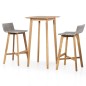 vidaXL Set mesa y sillas de bar 3 pzas madera maciza acacia vidaXL Set mesa y sillas de bar 3 pzas madera maciza acacia