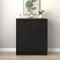 vidaXL Aparador de madera contrachapada negro 60x30x70 cm