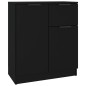 vidaXL Aparador de madera contrachapada negro 60x30x70 cm