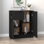 vidaXL Aparador de madera contrachapada negro 60x30x70 cm