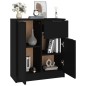 vidaXL Aparador de madera contrachapada negro 60x30x70 cm