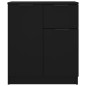 vidaXL Aparador de madera contrachapada negro 60x30x70 cm