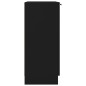 vidaXL Aparador de madera contrachapada negro 60x30x70 cm