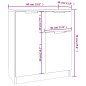 vidaXL Aparador de madera contrachapada negro 60x30x70 cm