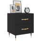 vidaXL Mesita de noche madera de ingeniería negro 40x35x47,5 cm vidaXL Mesita de noche madera de ingeniería negro 40x35x47,5 cm