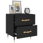 vidaXL Mesita de noche madera de ingeniería negro 40x35x47,5 cm vidaXL Mesita de noche madera de ingeniería negro 40x35x47,5 cm