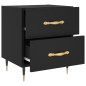 vidaXL Mesita de noche madera de ingeniería negro 40x35x47,5 cm vidaXL Mesita de noche madera de ingeniería negro 40x35x47,5 cm