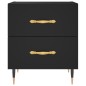 vidaXL Mesita de noche madera de ingeniería negro 40x35x47,5 cm vidaXL Mesita de noche madera de ingeniería negro 40x35x47,5 cm