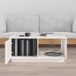 vidaXL Mesa de centro de madera maciza de pino blanco 80x50x35,5 cm