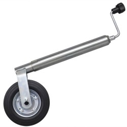 vidaXL Rueda jockey de remolque con 2 soportes 1 abrazadera dividida