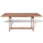 vidaXL Set de comedor exterior 7 piezas de madera maciza de teca