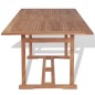 vidaXL Set de comedor exterior 7 piezas de madera maciza de teca