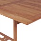 vidaXL Set de comedor exterior 7 piezas de madera maciza de teca