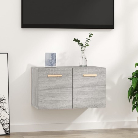 vidaXL Armario de pared madera de ingeniería gris Sonoma 60x36,5x35 cm
