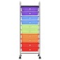 vidaXL Carrito de almacenaje portátil 10 cajones plástico multicolor vidaXL Carrito de almacenaje portátil 10 cajones plástico multicolor