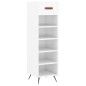 vidaXL Mueble zapatero madera contrachapada blanco brillo 30x35x105 cm vidaXL Mueble zapatero madera contrachapada blanco brillo 30x35x105 cm