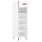 vidaXL Mueble zapatero madera contrachapada blanco brillo 30x35x105 cm vidaXL Mueble zapatero madera contrachapada blanco brillo 30x35x105 cm