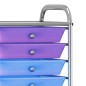 vidaXL Carrito de almacenaje portátil 10 cajones plástico multicolor vidaXL Carrito de almacenaje portátil 10 cajones plástico multicolor