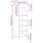 vidaXL Mueble zapatero madera contrachapada blanco brillo 30x35x105 cm vidaXL Mueble zapatero madera contrachapada blanco brillo 30x35x105 cm