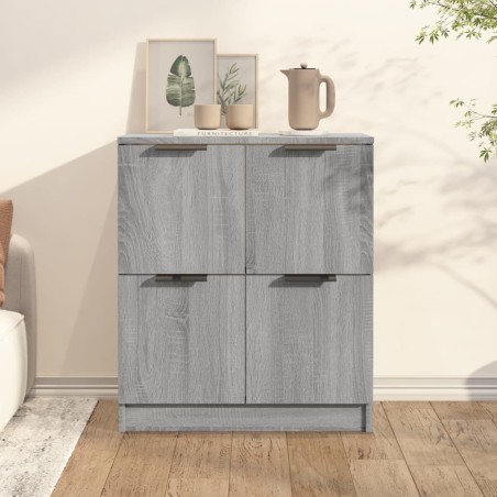 vidaXL Aparador de madera contrachapada gris Sonoma 60x30x70 cm
