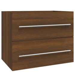 vidaXL Mueble lavabo madera contrachapada roble marrón 60x38,5x48 cm