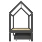 vidaXL Estructura de cama infantil y cajón madera pino gris 80x160cm vidaXL Estructura de cama infantil y cajón madera pino gris 80x160cm