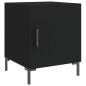 vidaXL Mesita de noche madera de ingeniería negro 40x40x50 cm vidaXL Mesita de noche madera de ingeniería negro 40x40x50 cm