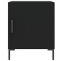 vidaXL Mesita de noche madera de ingeniería negro 40x40x50 cm vidaXL Mesita de noche madera de ingeniería negro 40x40x50 cm