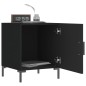 vidaXL Mesita de noche madera de ingeniería negro 40x40x50 cm vidaXL Mesita de noche madera de ingeniería negro 40x40x50 cm