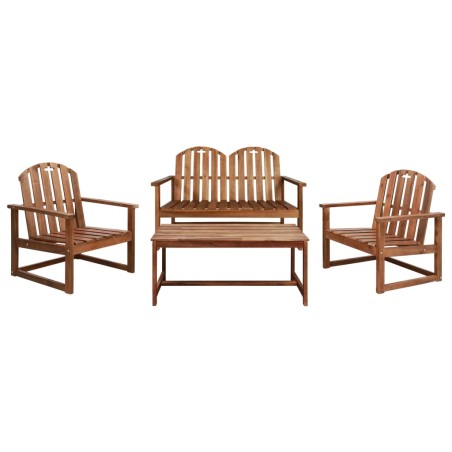 vidaXL Set de muebles de jardín 4 piezas madera maciza de acacia