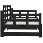 vidaXL Sofá cama extraíble madera maciza de pino negro 2x(90x190) cm vidaXL Sofá cama extraíble madera maciza de pino negro 2x(90x190) cm
