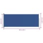 vidaXL Toldo lateral retráctil de jardín azul 117x300 cm vidaXL Toldo lateral retráctil de jardín azul 117x300 cm