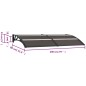 vidaXL Marquesina para puerta PC negro 200x80 cm vidaXL Marquesina para puerta PC negro 200x80 cm