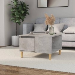 vidaXL Mesa de centro madera contrachapada gris hormigón 55x55x36,5 cm