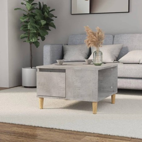 vidaXL Mesa de centro madera contrachapada gris hormigón 55x55x36,5 cm