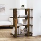 vidaXL Estantería/divisor de espacios roble ahumado 100x30x123,5 cm vidaXL Estantería/divisor de espacios roble ahumado 100x30x123,5 cm