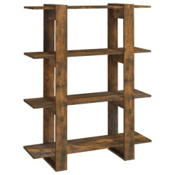 vidaXL Estantería/divisor de espacios roble ahumado 100x30x123,5 cm