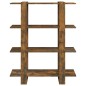 vidaXL Estantería/divisor de espacios roble ahumado 100x30x123,5 cm vidaXL Estantería/divisor de espacios roble ahumado 100x30x123,5 cm