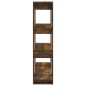 vidaXL Estantería/divisor de espacios roble ahumado 100x30x123,5 cm vidaXL Estantería/divisor de espacios roble ahumado 100x30x123,5 cm