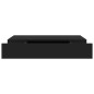 vidaXL Estante flotante de pared con cajón negro 48x25x8 cm