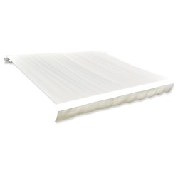 vidaXL Toldo de lona blanco crema 450x300 cm 