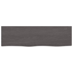 vidaXL Estante de pared madera roble tratada marrón oscuro 100x30x2 cm