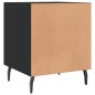 vidaXL Mesita de noche madera de ingeniería negro 40x40x50 cm vidaXL Mesita de noche madera de ingeniería negro 40x40x50 cm