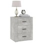 vidaXL Mesita de noche madera contrachapada gris hormigón 50x36x60 cm vidaXL Mesita de noche madera contrachapada gris hormigón 50x36x60 cm
