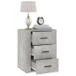 vidaXL Mesita de noche madera contrachapada gris hormigón 50x36x60 cm vidaXL Mesita de noche madera contrachapada gris hormigón 50x36x60 cm