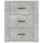 vidaXL Mesita de noche madera contrachapada gris hormigón 50x36x60 cm vidaXL Mesita de noche madera contrachapada gris hormigón 50x36x60 cm