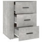 vidaXL Mesita de noche madera contrachapada gris hormigón 50x36x60 cm vidaXL Mesita de noche madera contrachapada gris hormigón 50x36x60 cm