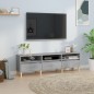 vidaXL Mueble de TV madera contrachapada gris hormigón 150x30x44,5 cm